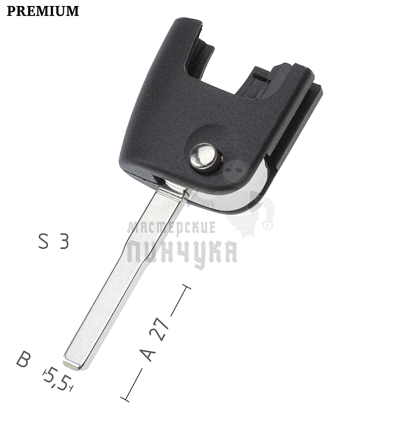 Лезвие выкидного ключа FO-24 HU101 HF65 3 кнопки банан КНР