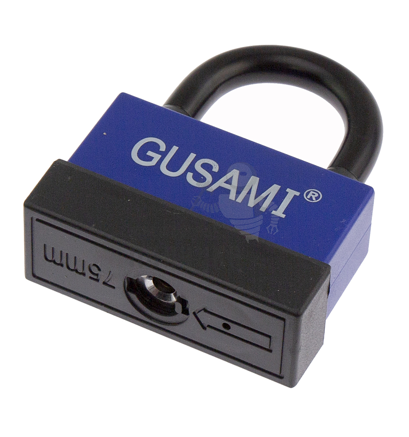 Навесной замок GUSAMI 77мм (синий)