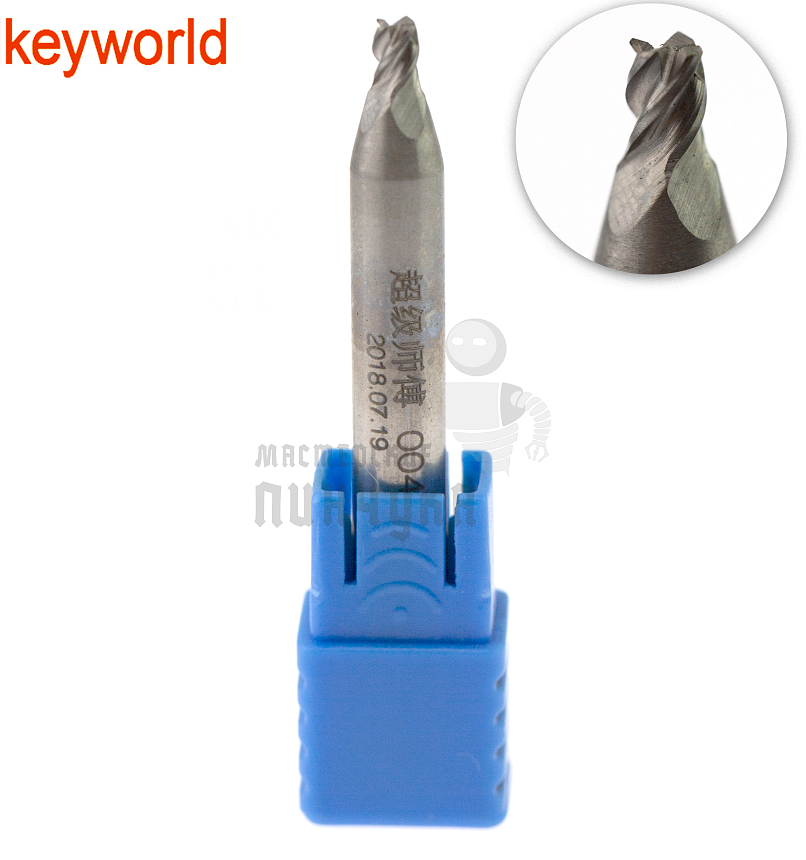 Вертик.фреза KeyWorld 0043# ф3,0мм HSS (ф3.0Х6DX40L) 