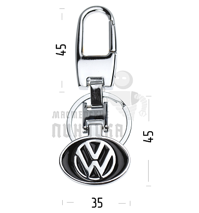 Авто карабин с кольцом для ключей VOLKSWAGEN