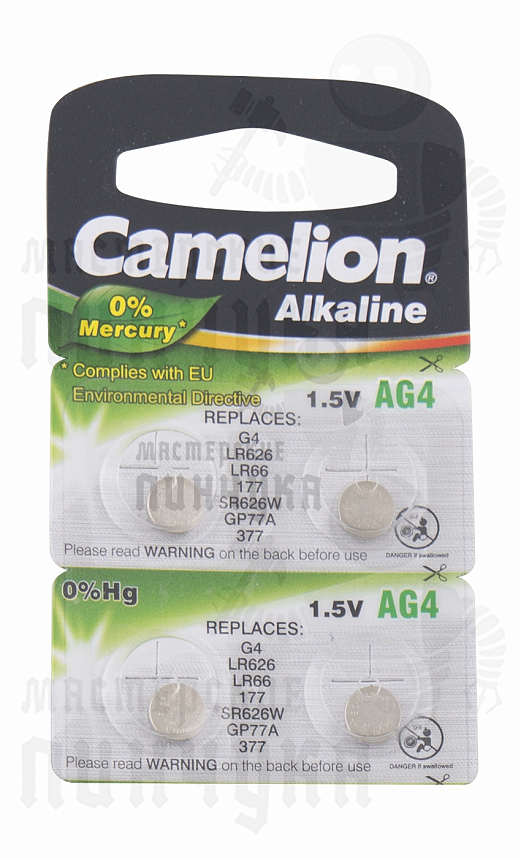 Батарейка  Camelion G4  BL10 часовая (AG4/377A/LR626/177) (10 / 100 / 3600 / 151200)