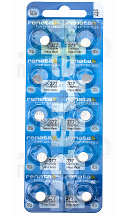 Батарейка часовая RENATA 377 SR626SW BL10 Silver Oxide 1.55V (10/100)