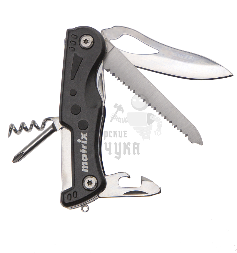 Нож многофункциональный, 7 функций, в чехле, 107 мм Matrix