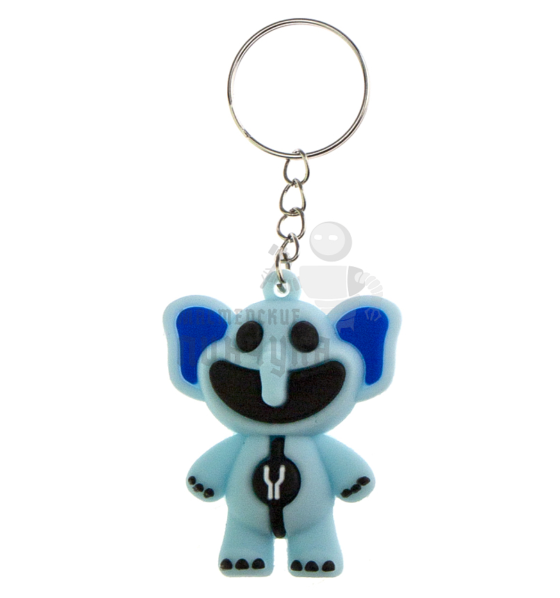 Брелок для ключей "Poppy playtime", СЛОНИК с кольцом