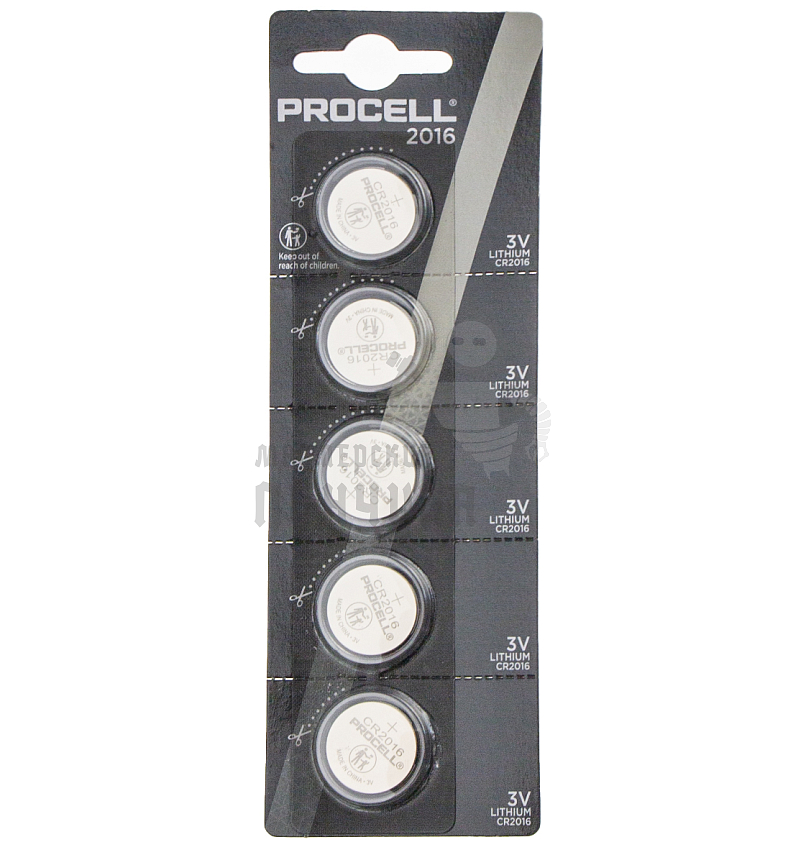 Батарейка Duracell Procell CR2016 BL5 Lithium 3V (5/200)