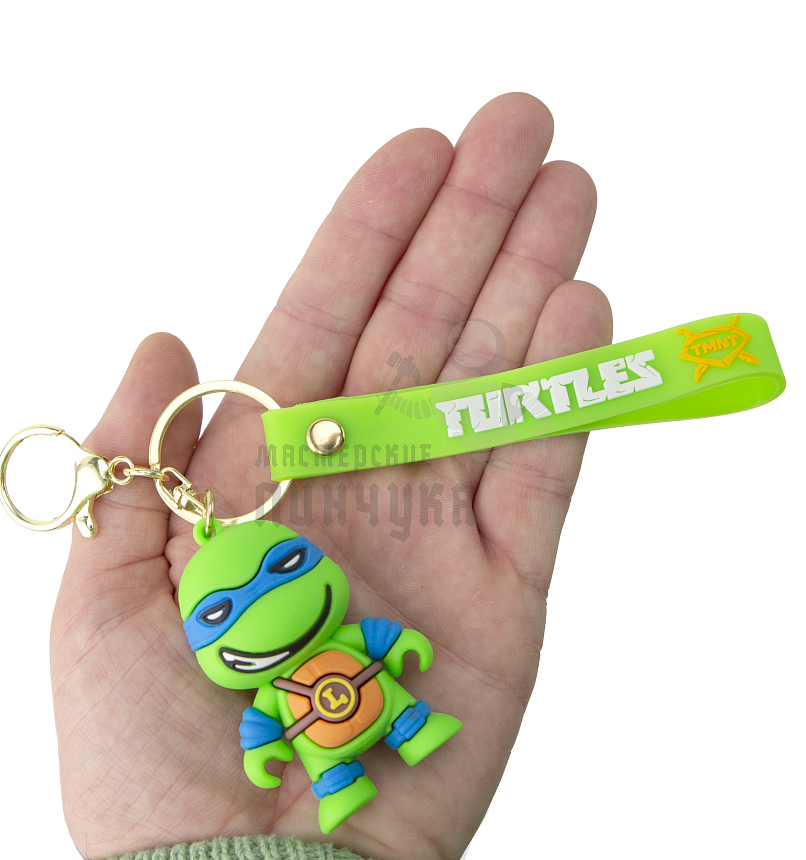 Брелок для ключей "Черепашки Ниндзя", Леонардо + карабин