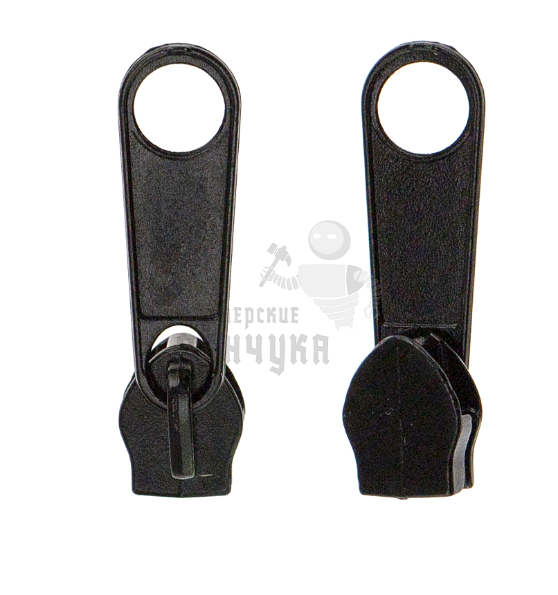 Бегунок для спиральной молнии, тип 7, галант цв.черный 322