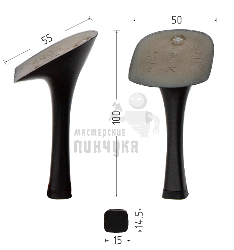 Каблуки ABS (4404) черн.мат. 10 см