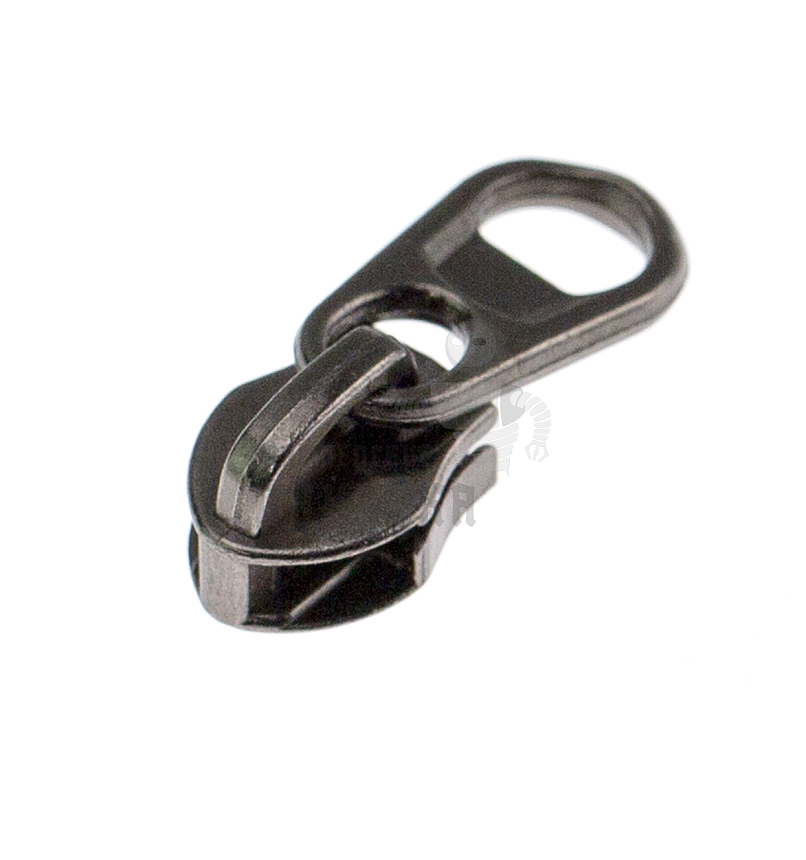 Бегунок для спиральной молнии, тип 7, сумочный, цв. никель темн.