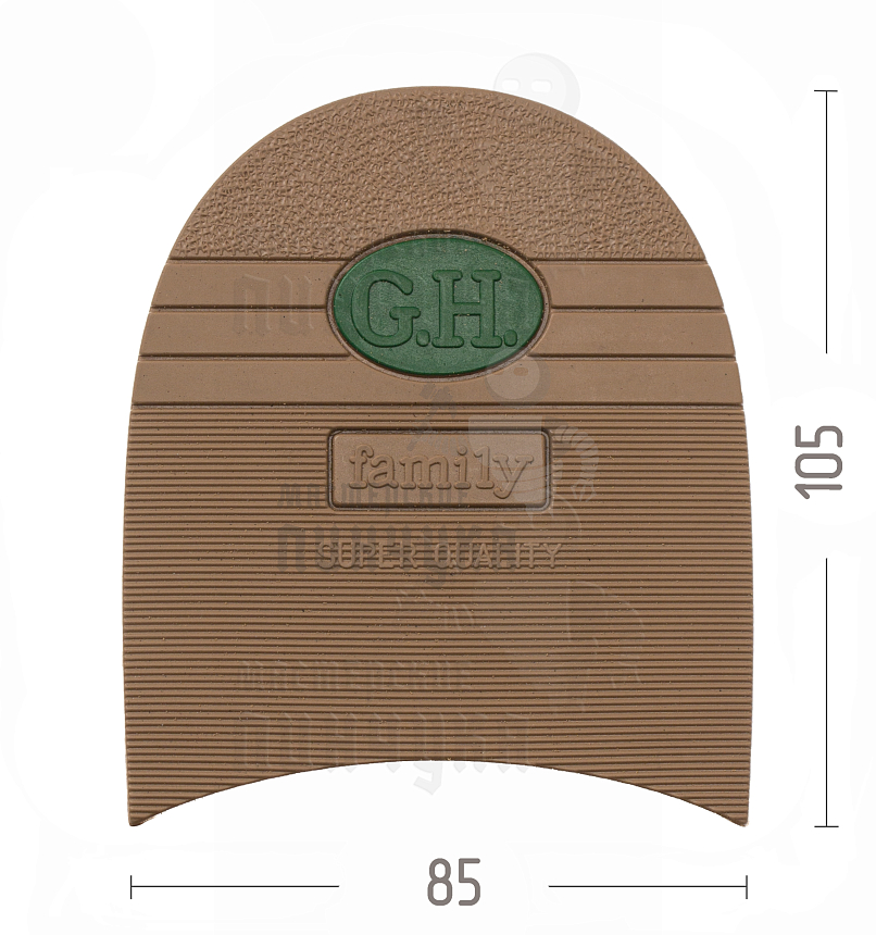 Набойка "GH" р.72, цв.бежевый