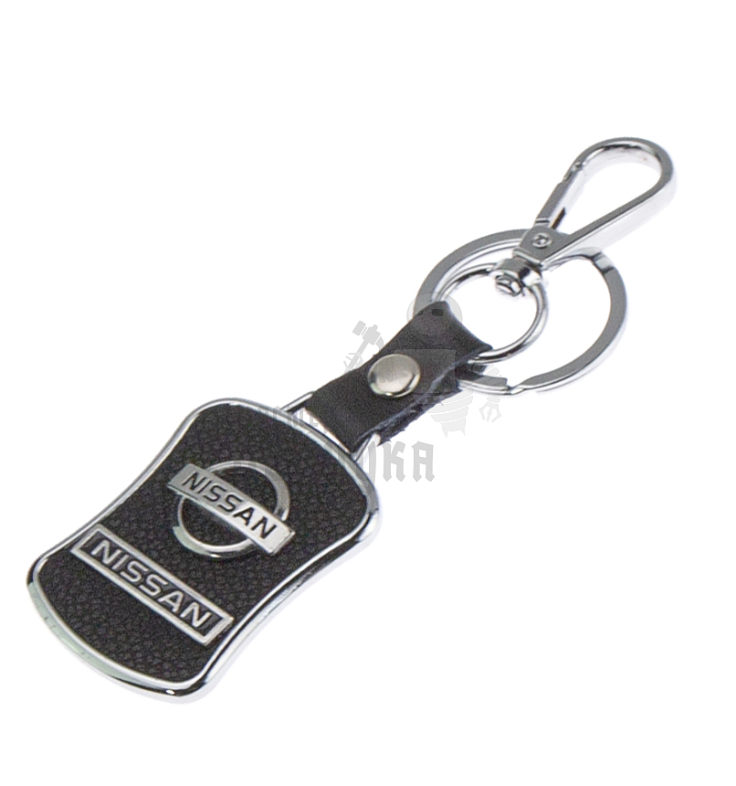 Авто карабин с кольцом для ключей NISSAN Экокожа