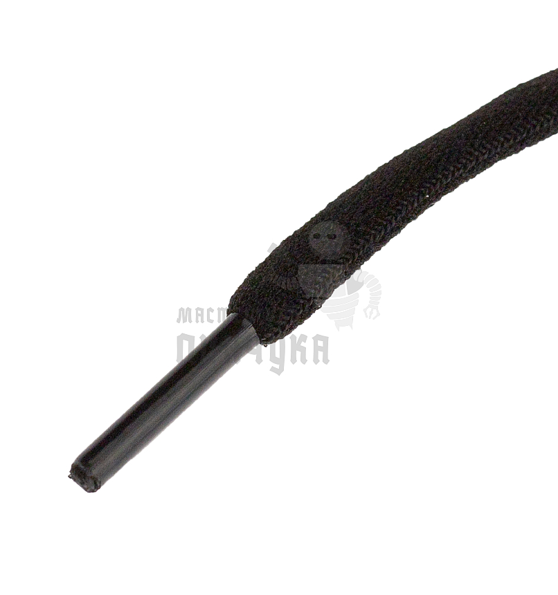 Эластичные шнурки для кроссовок с металлическим замком, 100-150см, круглые, цв.черный