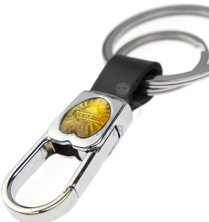 Авто карабин с двумя кольцами для ключей NISSAN