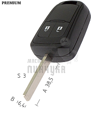 Корпус CHEVROLET HU100 2 кнопки/вертикальный  КНР - Чертеж