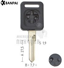 T00HF44PA TP00AU-AHP2 HU49AT0 а/пласт.с мест.п/чип AUDI// - Чертеж