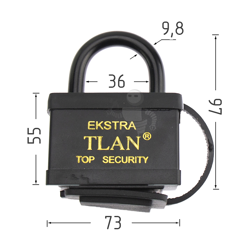 Навесной замок EXTRA TLAN ОРЁЛ 73мм