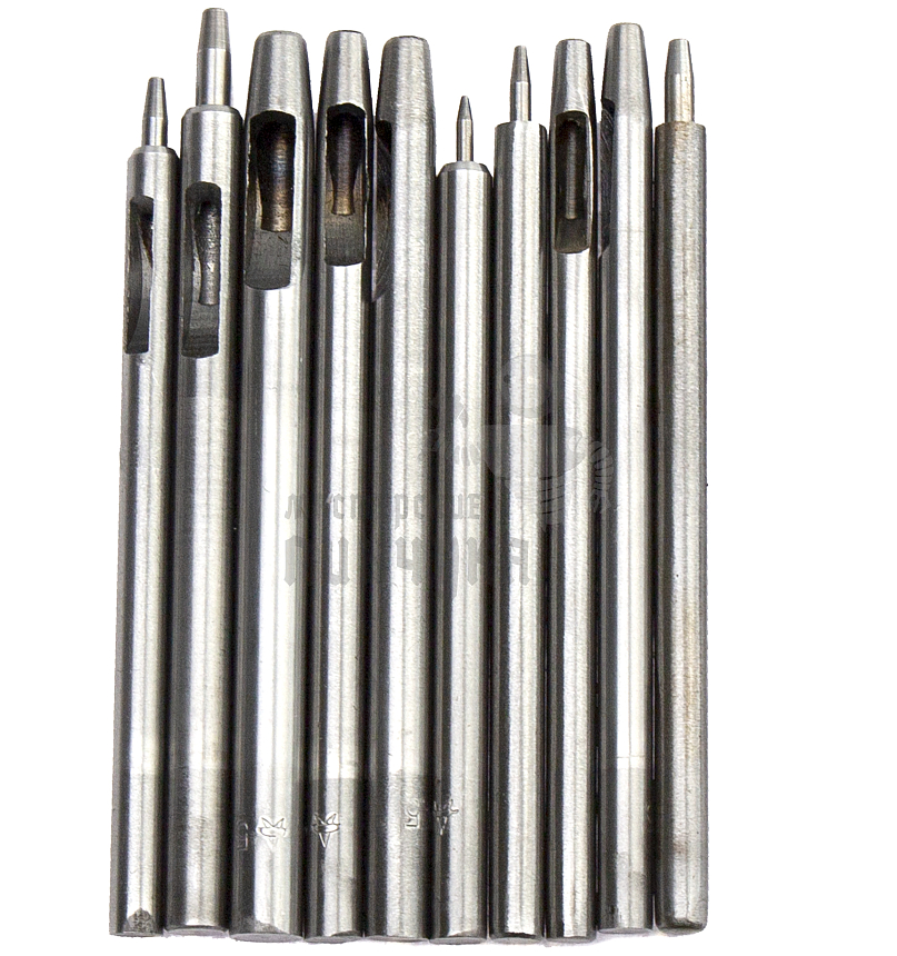 Пробойники для кожи круглые (D=0,5-5 мм, набор 10 шт)