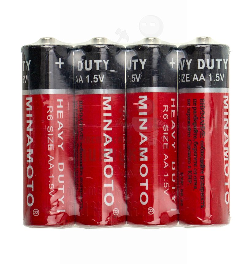 Батарейка Minamoto R6 AA Shrink 4 Heavy Duty 1.5V (4/60/1200)