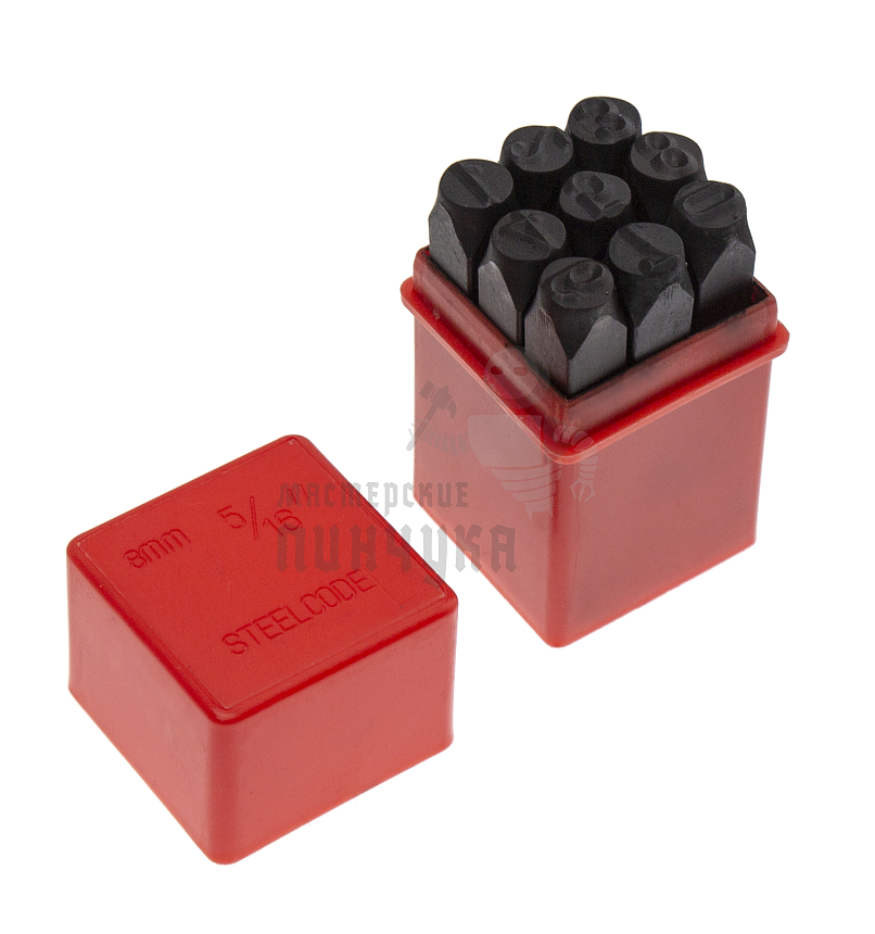 Штампы для тиснения по коже (цифры-9шт, 8мм)