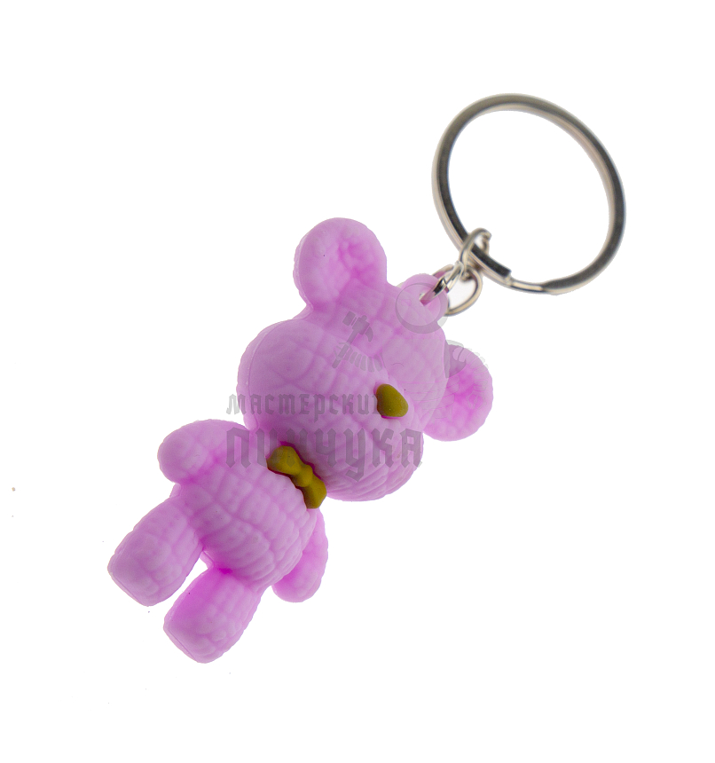 Брелок для ключей "Мишка с бабочкой" 