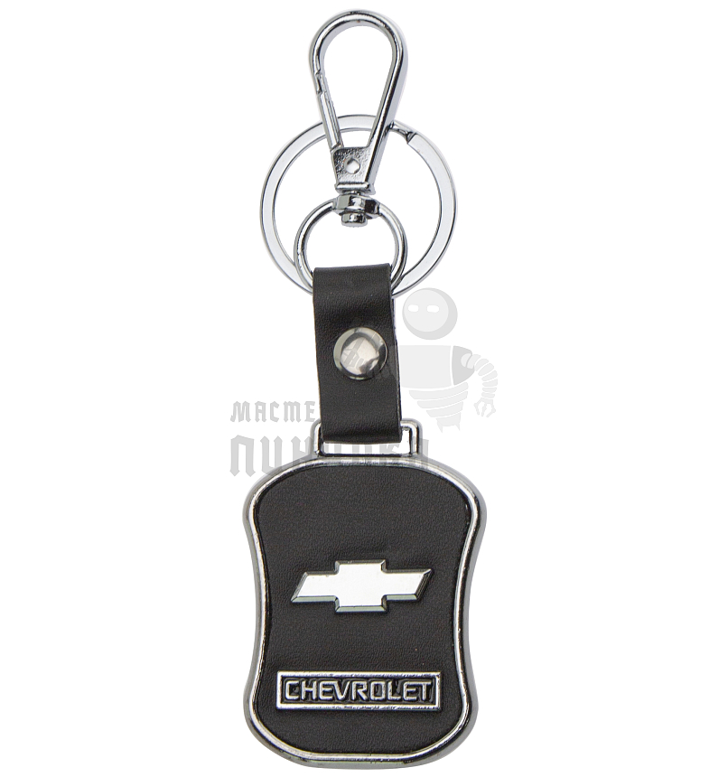 Авто карабин с кольцом для ключей CHEVROLET Экокожа