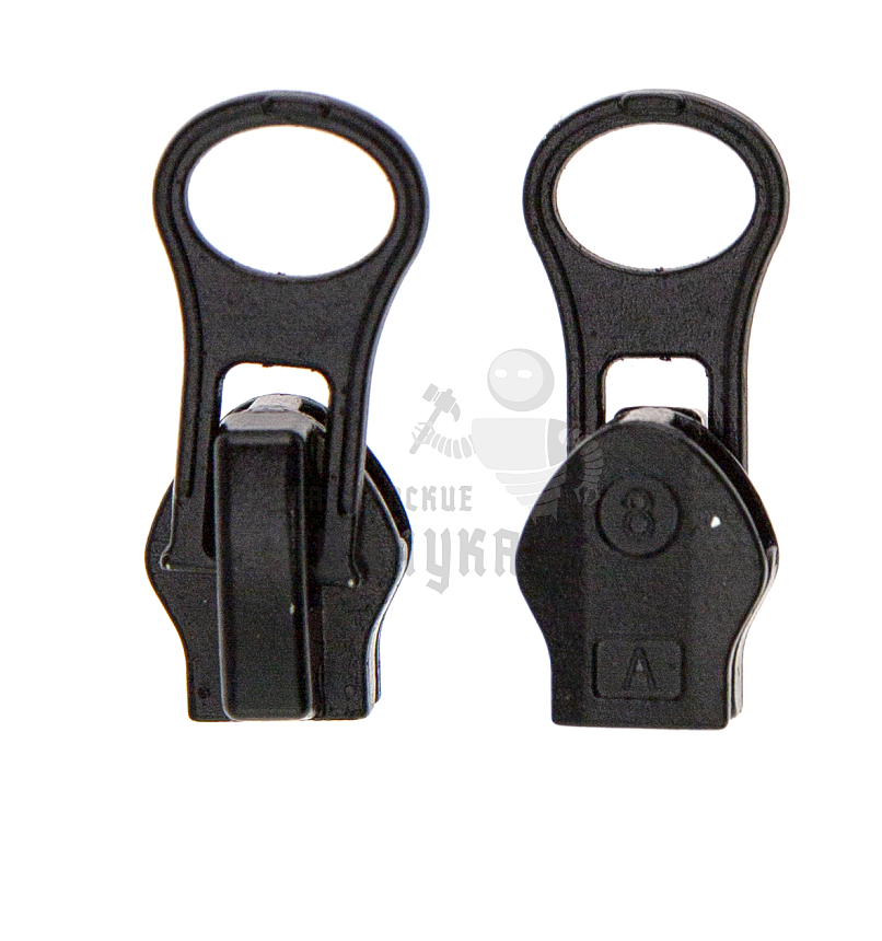 Бегунок для спиральной молнии, тип 8 автомат ГРУША цв. черный 322