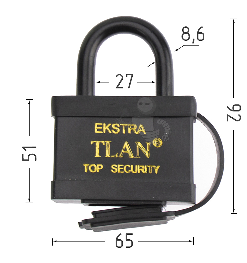 Навесной замок EXTRA TLAN ОРЁЛ 65мм