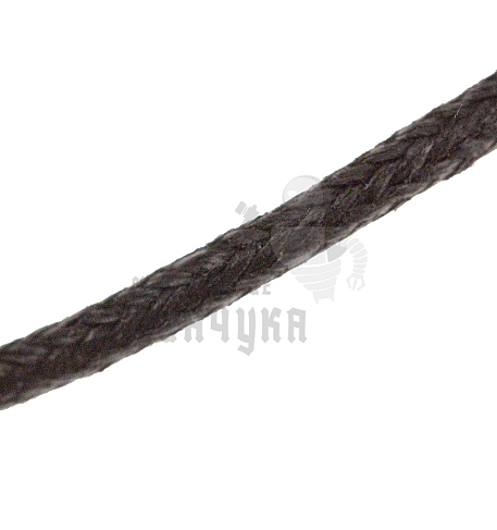 Шнурки круглые (тип 0) хлопчатобумажные с пропиткой, 70 см, цв.черный