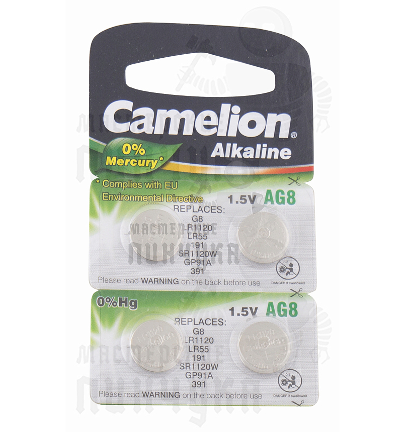 Батарейка  Camelion G8  BL10 часовая (AG8/391A/LR1120/191) (10 / 100 / 3600)