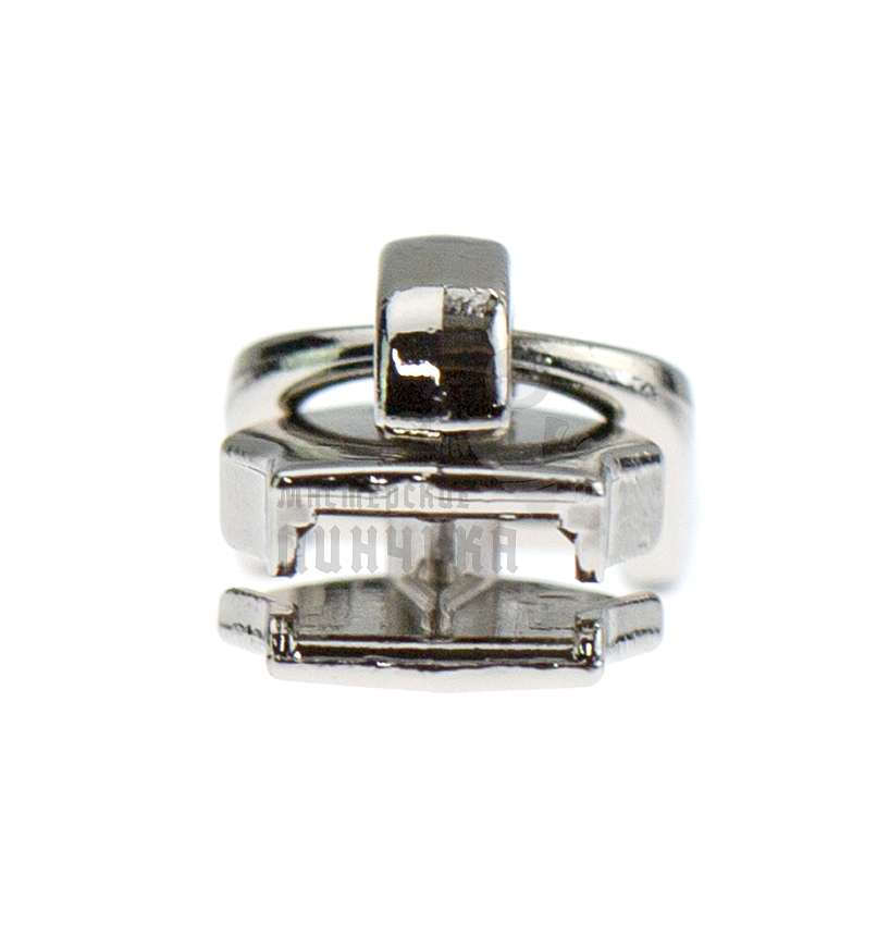 Бегунок сумочный Т7 "JX" (0493), нейлон, светлая гальваника