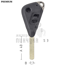 Корпус ключа SUB-2.P DAT17 SUB1P175 3 кнопки треугольный КНР - Чертеж
