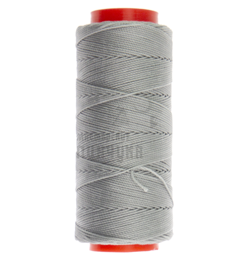 Нитки прошив.вощеные 100D/3-100м,серебристо-серый круглые 1,0 мм Китай