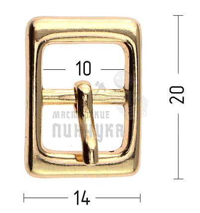 Пряжка обувная, 10мм (14946), цв.золото