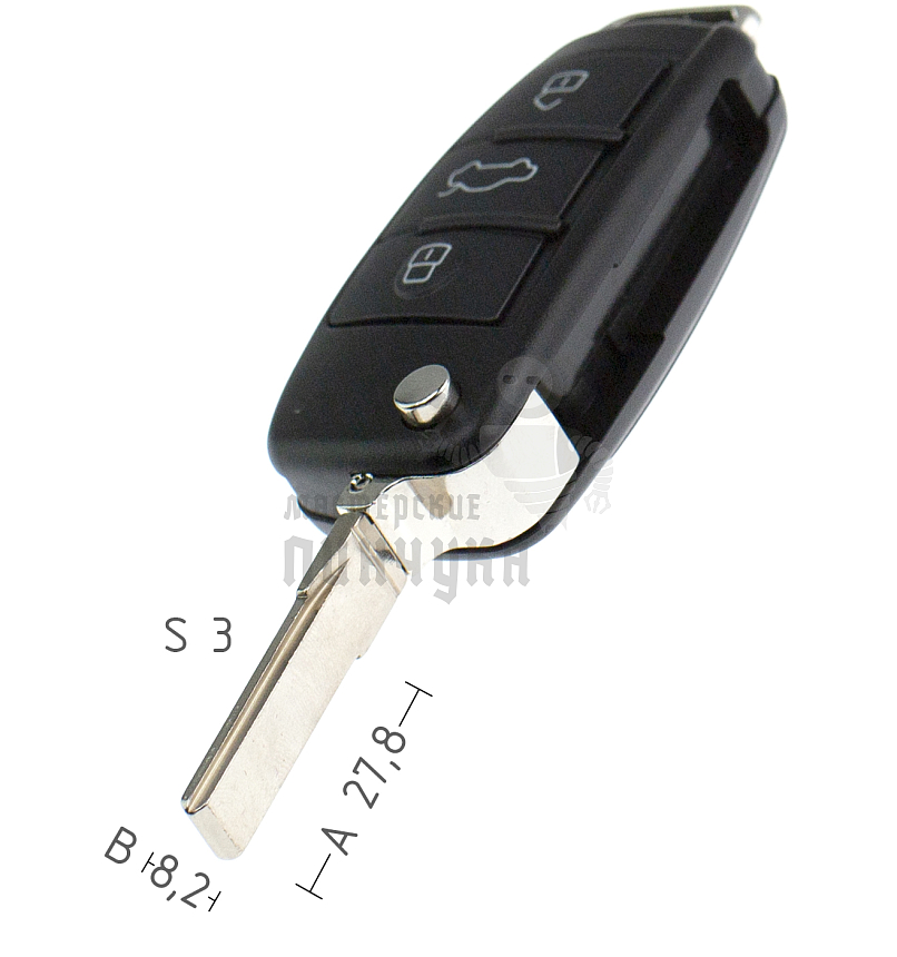 Корпус выкидного ключа  MLHU-HAA.P2 3 кнопки