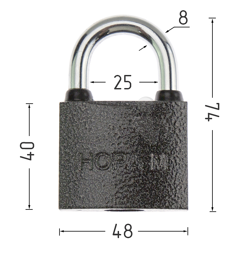 Навесной замок НОРА-М 3H-212 50мм (3кл)
