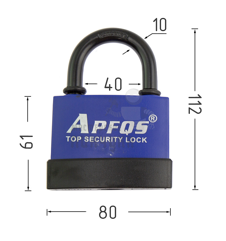 Навесной замок ИБОЛАТ 80мм (короткая дужка)