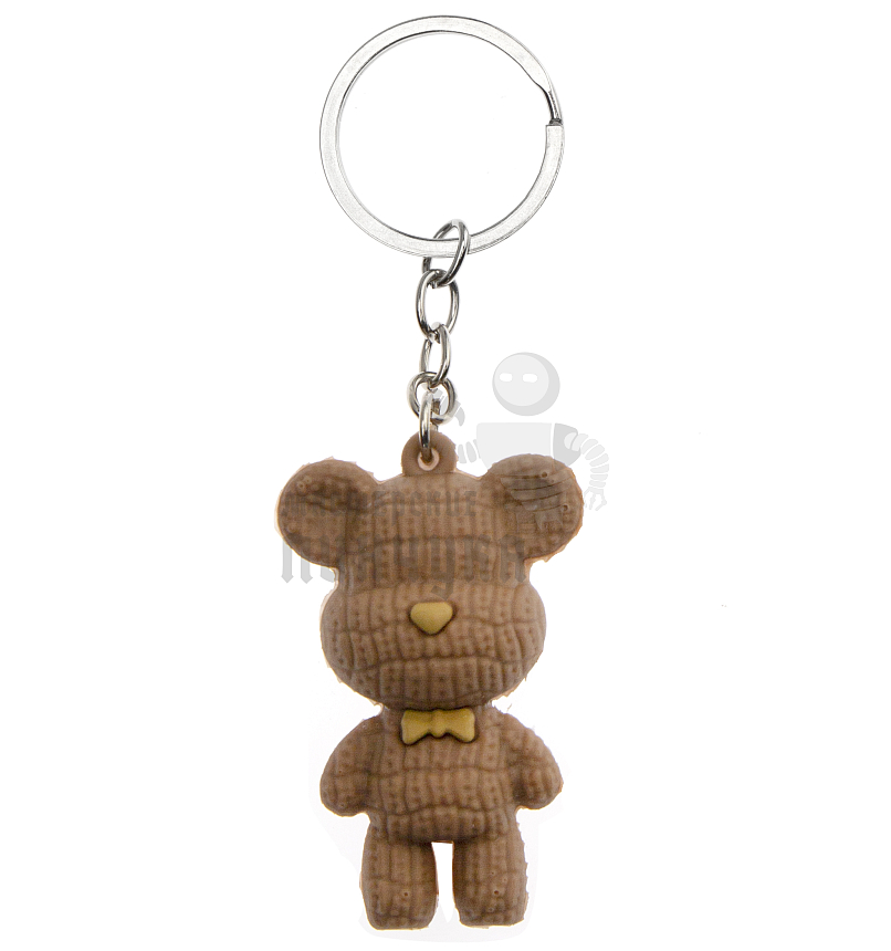 Брелок для ключей "Мишка с бабочкой" 