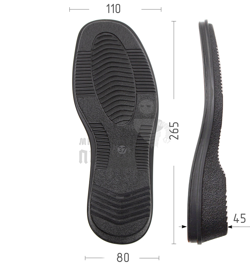 Подошва жен., Киров 80290 р. 37, цв. черный