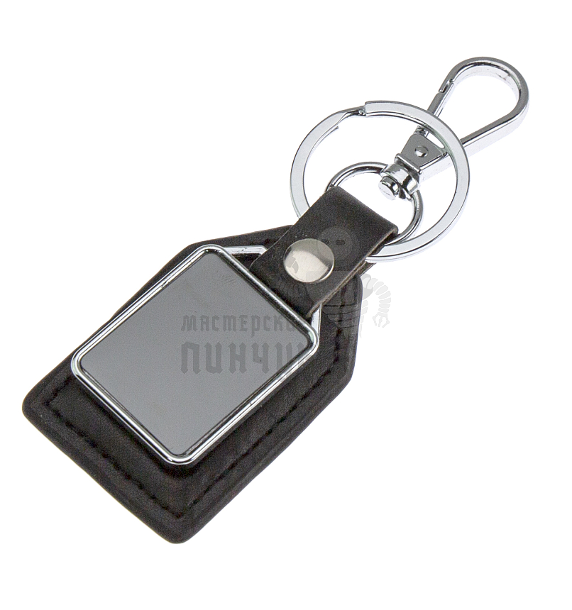 Брелок для ключей  "Сглаженные углы" двойной с карабином
