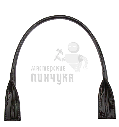 Ручка сумочная круглая с широким креплением 53см (4001-2) Китай Черный лак