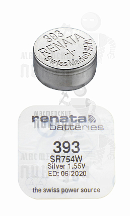 Батарейка часовая RENATA R393 SR754W BL1 (1/10/100)