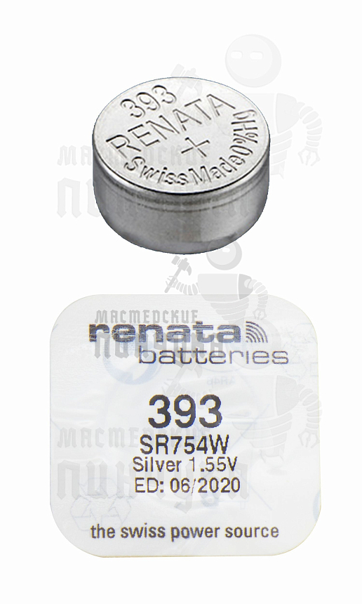 Батарейка часовая RENATA R393 SR754W BL1 (1/10/100)