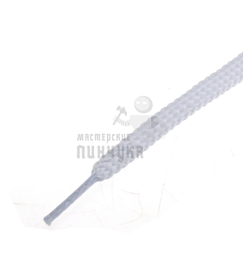 Шнурок белый, плоский тонкий  60 см (Art.425)