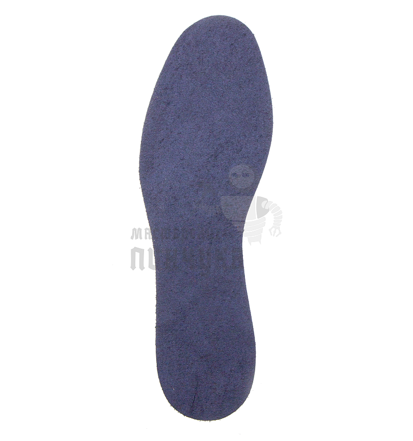 Стельки из натуральной кожи, р-р 42-43, цв.синий