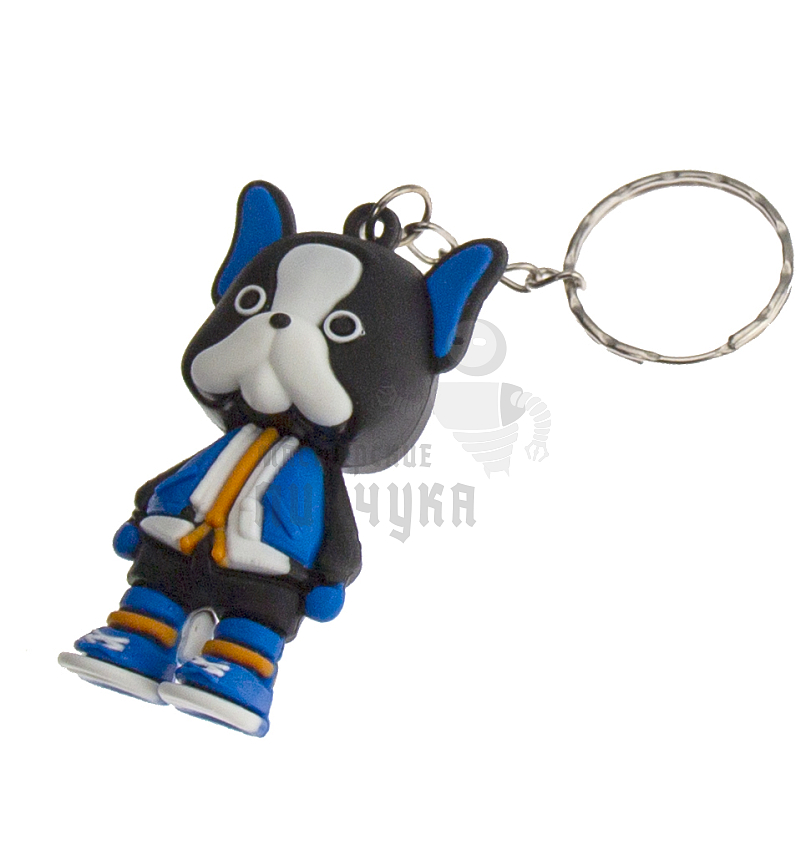 Брелок для ключей "Бульдог" с кольцом