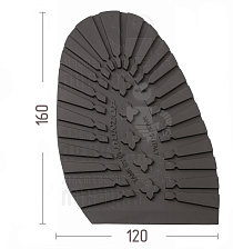 Проф. формованная "Dunlop Tank" р.43-44. Коричневый, 5мм - Чертеж