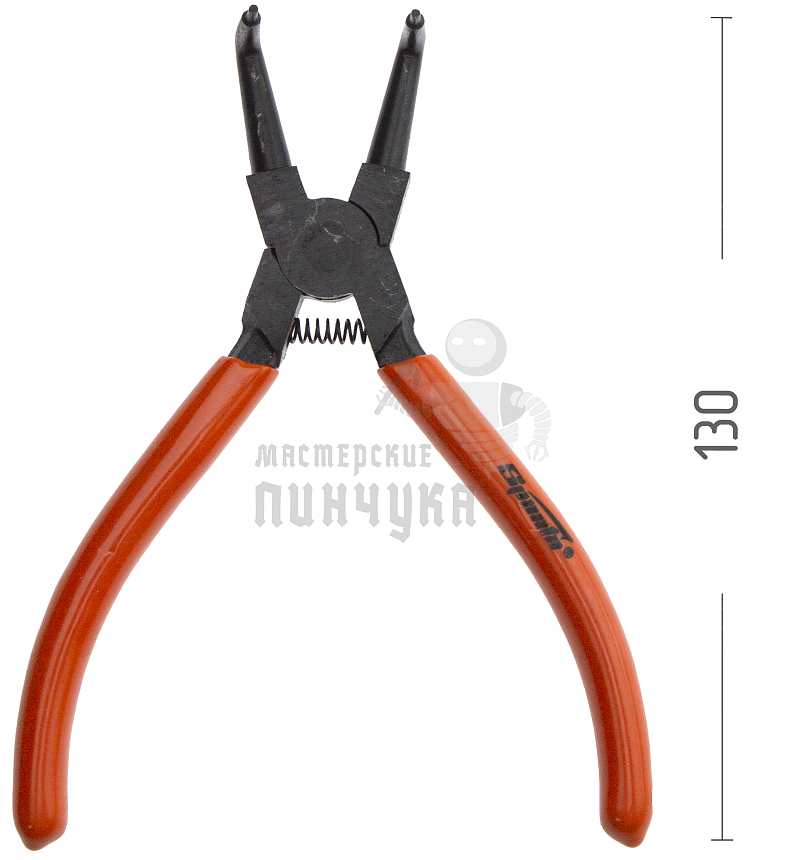 Съемник, 150 мм, для внутренних стопорных колец, изогнутые губки (сжим) Sparta