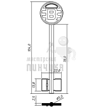 BRD24DP (красный, кругл.) - Чертеж