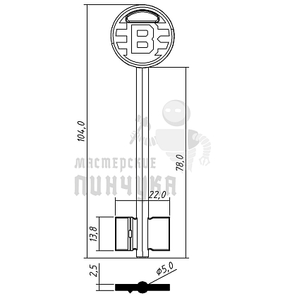 BRD24DP (красный, кругл.)