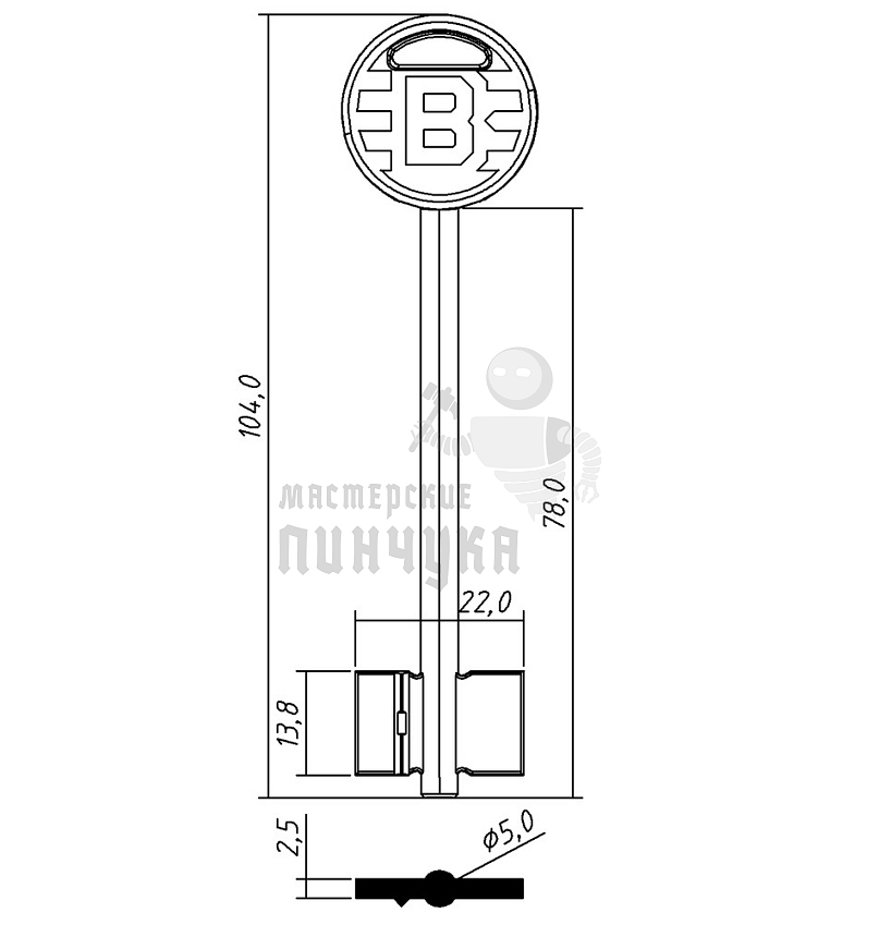 BRD24DP (красный, кругл.)